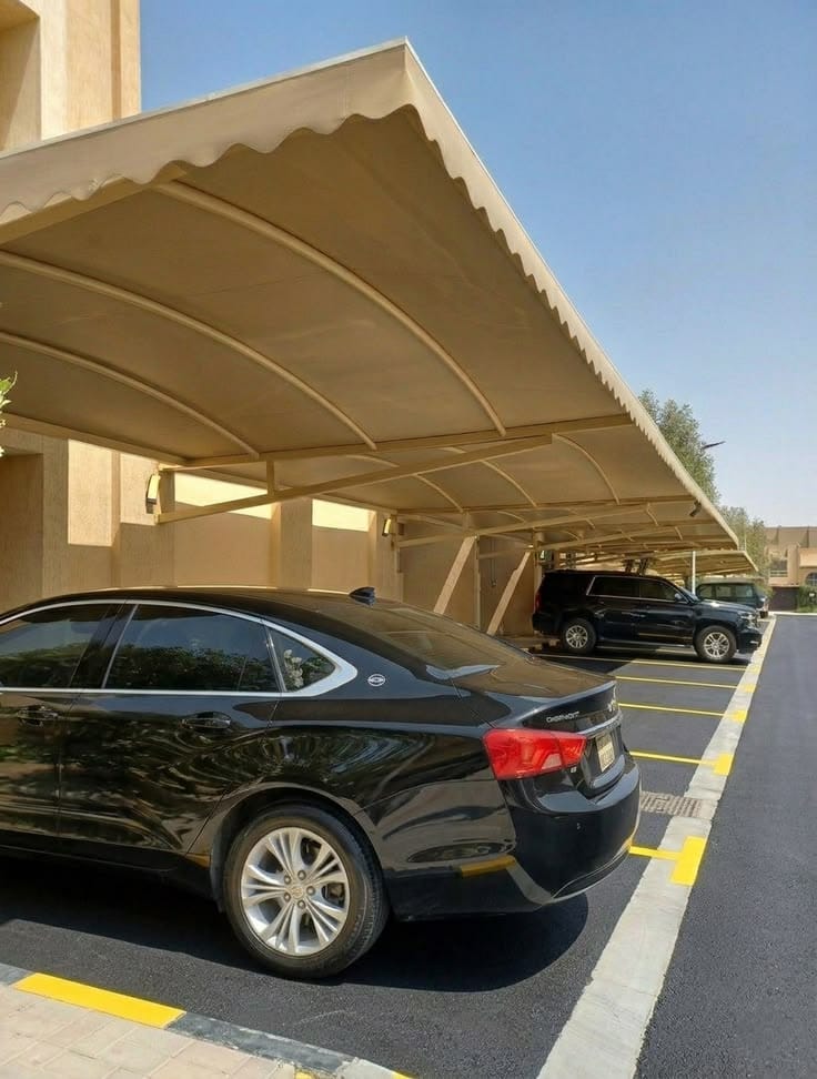 مظلات مواقف سيارات بقماش PVC عالي التحمل